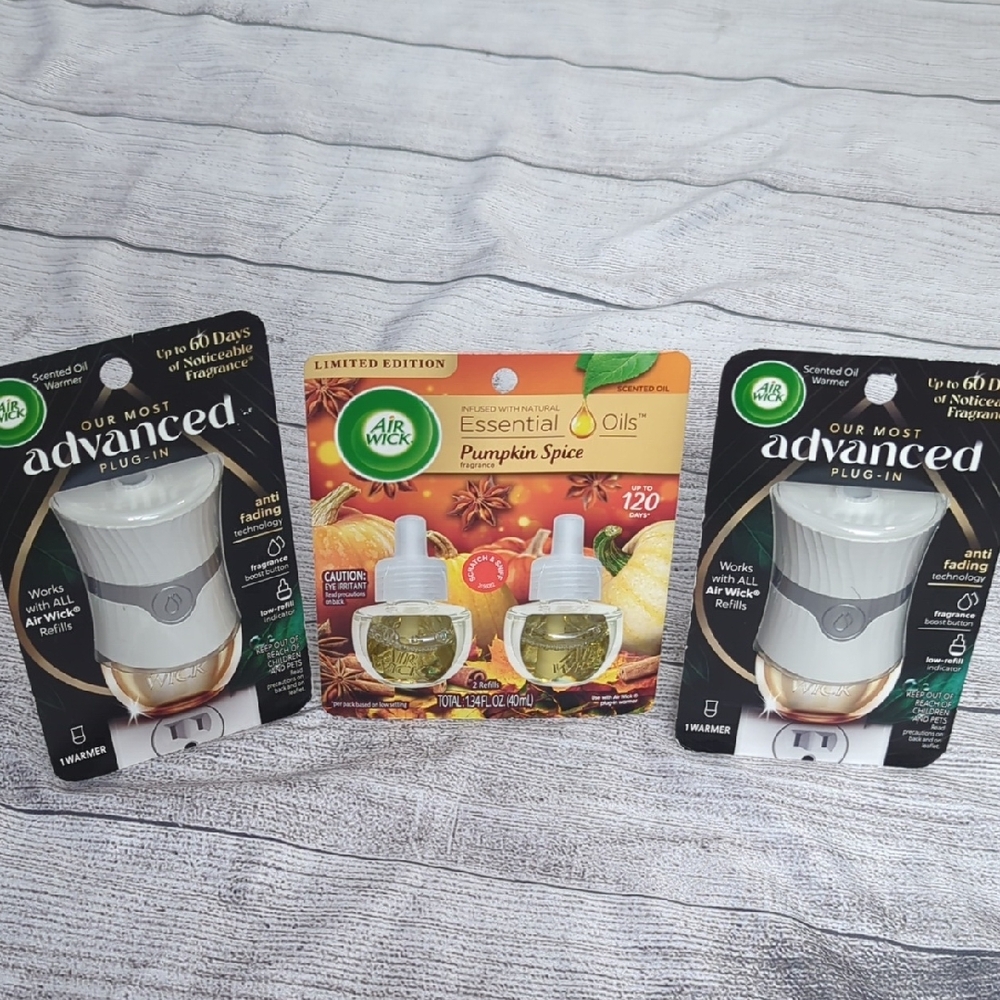 Air Wick Plug-In Warmers with Pumpkin Spice Essential Oils